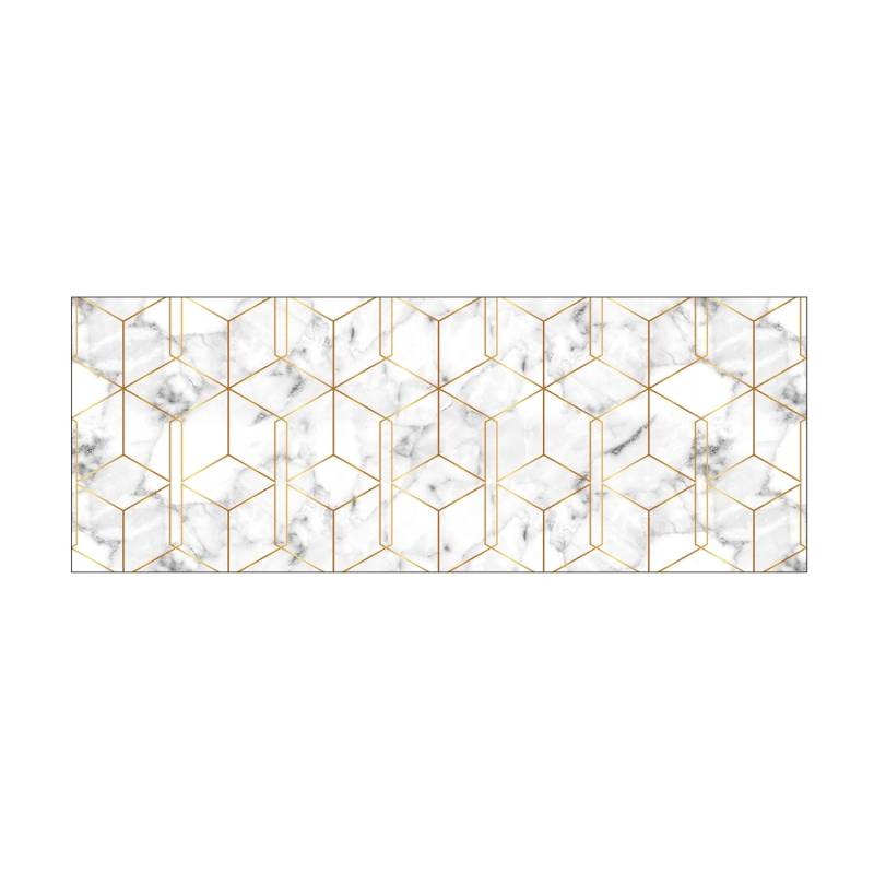 MySpotti Küchenrückwand Profix Cucina Nicole 160 x 60 cm Weiß-Gold von mySPOTTi