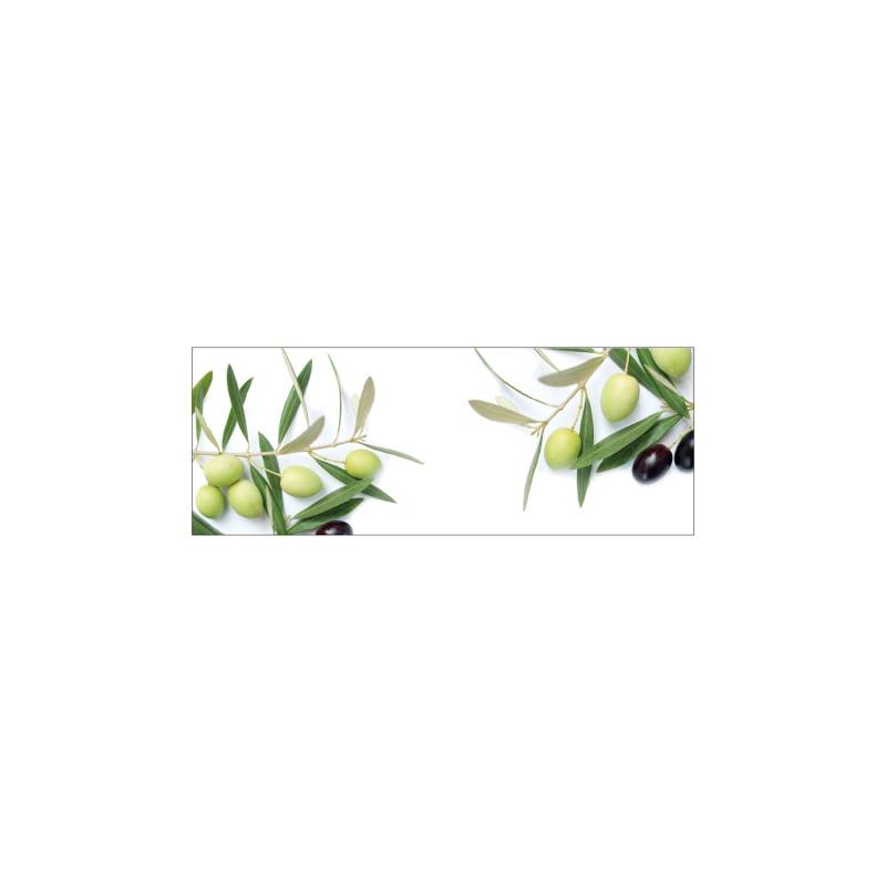 MySpotti Küchenrückwand Profix Cucina Olivenzweig 160 x 60 cm Olivgrün von mySPOTTi
