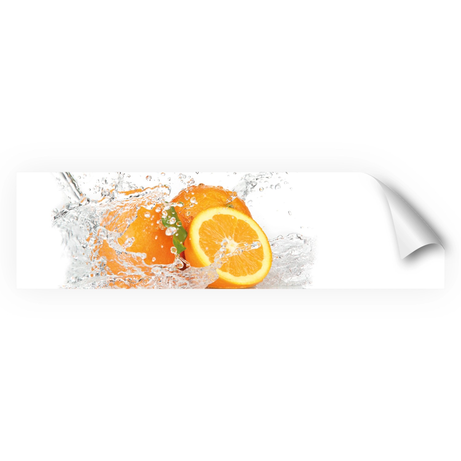 Myspotti Küchenrückwandfolie Aqua Orange Selbstklebend 220 cm x 60 cm von mySPOTTi