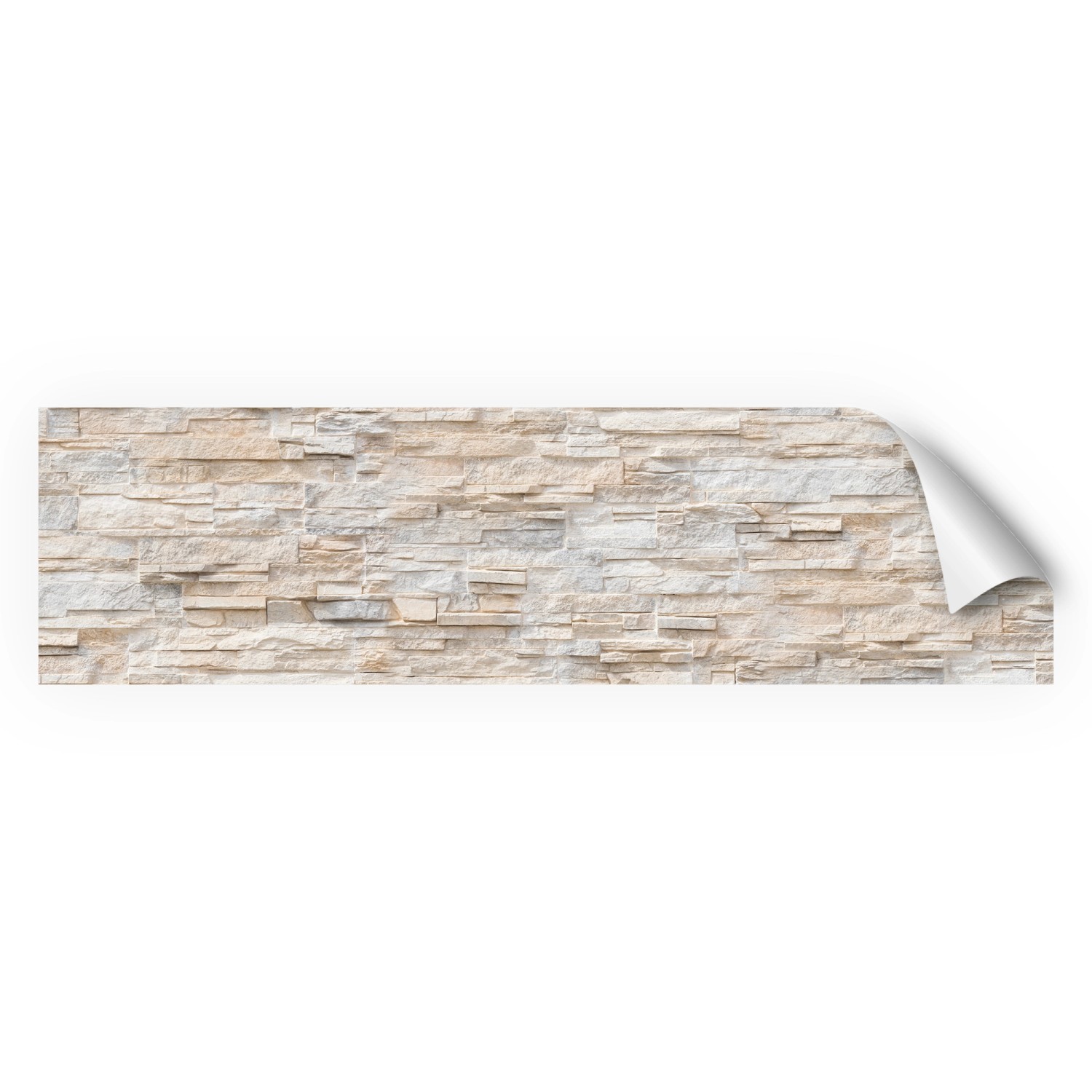 Myspotti Küchenrückwandfolie Bruchsteinwand Beige Selbstklebend 220 cm x 60 cm von mySPOTTi