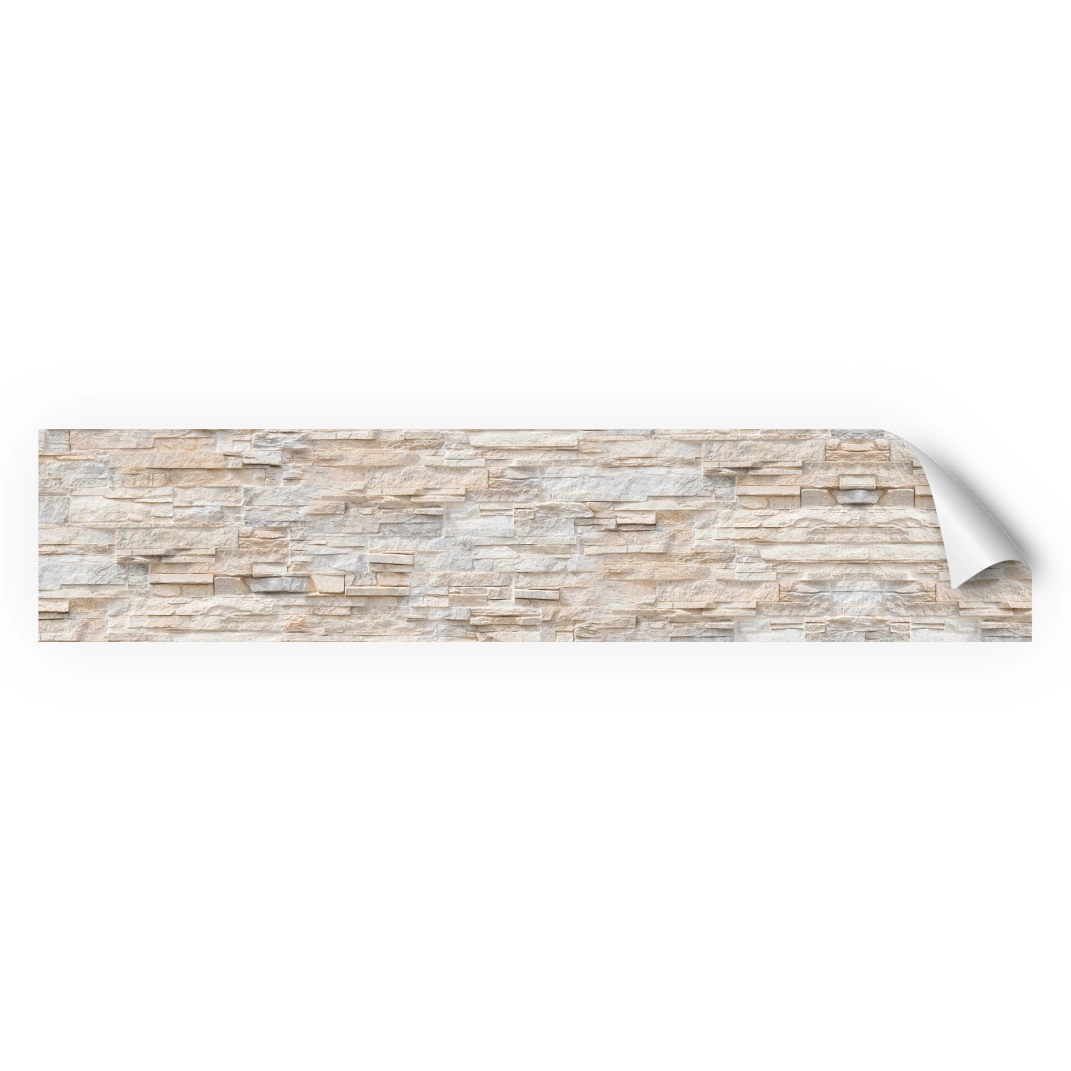 Myspotti Küchenrückwandfolie Bruchsteinwand Beige Selbstklebend 280 cm x 60 cm von mySPOTTi