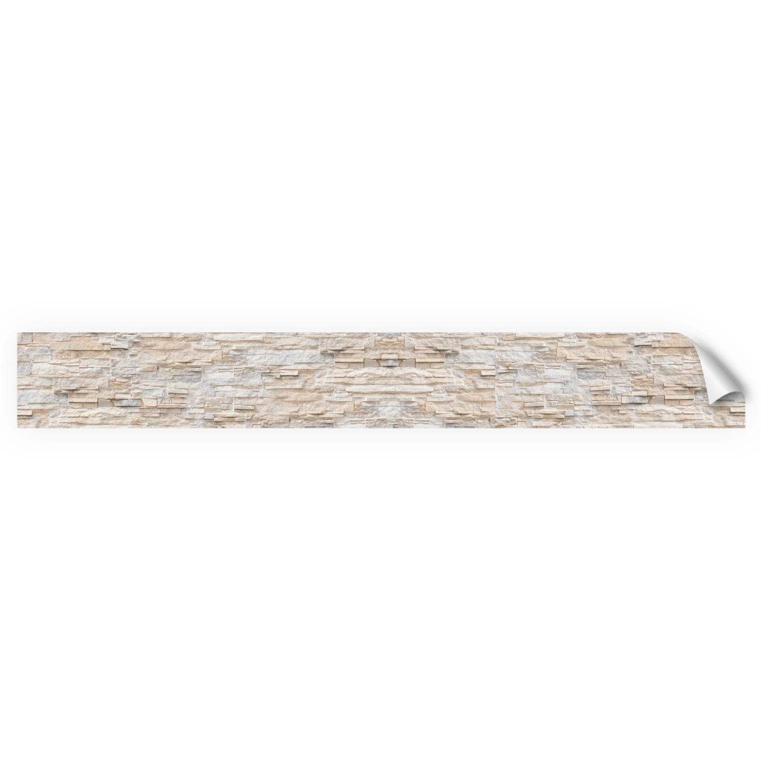 Myspotti Küchenrückwandfolie Bruchsteinwand Beige Selbstklebend 450 cm x 60 cm von mySPOTTi