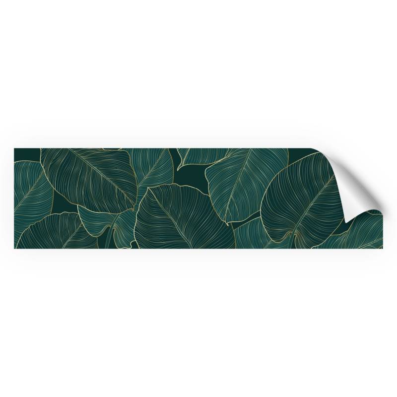 Myspotti Küchenrückwandfolie Leaves Green Selbstklebend 220 cm x 60 cm von mySPOTTi