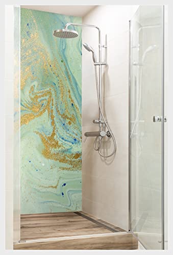 mySPOTTi Fresh - Selbstklebende Duschrückwand zum Aufkleben aus hochwertigem Material. Einfache Montage (90 x 210 cm, Evelia) von mySPOTTi