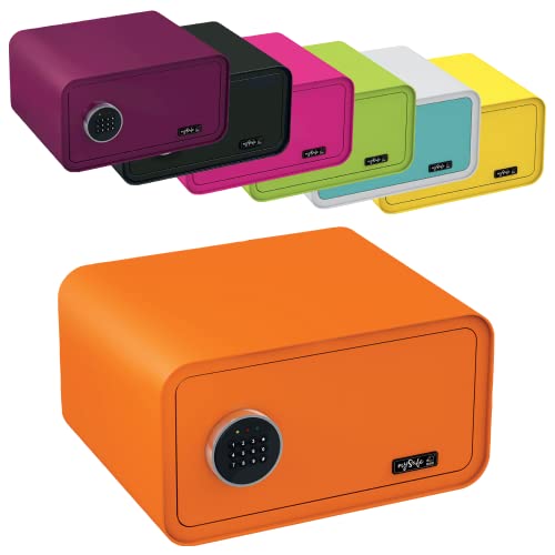 mySafe 430 Code | Elektronischer Tresor mit Zahlenschloss | 23x43x35cm | Design Safe | Möbeltresor | Stahltresor Doppelbolzenverriegelung | Alarm und Notschlüssel | Wand- Bodentresor | Farbe Orange mySafe 430 Code | Elektronischer Tresor mit Zahlenschloss | 23x43x35cm | Design Safe | Möbeltresor | Stahltresor Doppelbolzenverriegelung | Alarm und Notschlüssel | Wand- Bodentresor | Farbe Orange von mySafe BASI