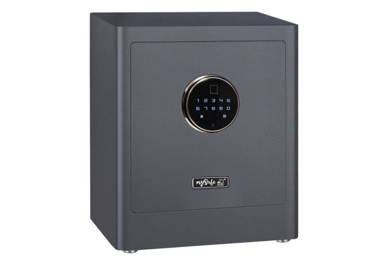 mySafe BASI Tresor Elektrischer Tresor Fingerabdruck, Touchdisplay (Packung, 1-St), Alarm, Code & Fingerprint, 2 Notschlüssel, Notstromaggregat von mySafe BASI