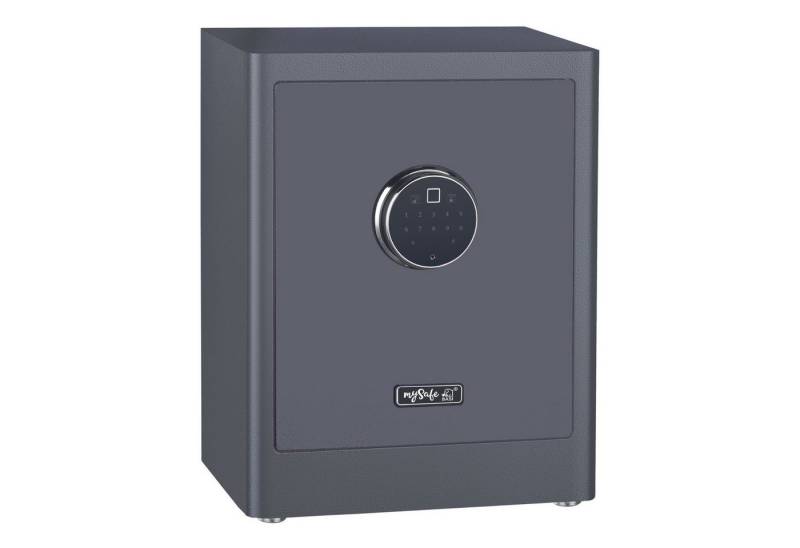 mySafe BASI Tresor Elektrischer Tresor Fingerabdruck, Touchdisplay (Packung, 1-St), Alarm, Code & Fingerprint, 2 Notschlüssel, Notstromaggregat von mySafe BASI