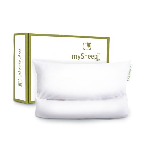 mySheepi, Nackenkissen mit Nackenrolle, ergonomisches Kopfkissen, Nackenstützkissen mit anpassbarer Füllung, ideales Seitenschläferkissen, Rückenschläferkissen, Bauchschläferkissen, 60x40 cm von mySheepi
