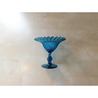 Ivima Blue Diamond Point Glaskompott - Sockel Konfektschale von myTreasureNook