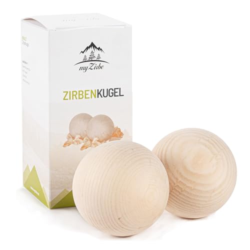 Doppelpack - Zirbenkugel 7cm aus Zirbenholz von myZirbe