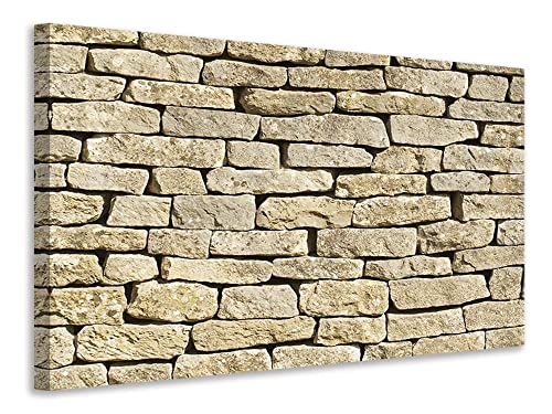 Leinwandbild Alte Mauer, Maße:120x80cm von myangels
