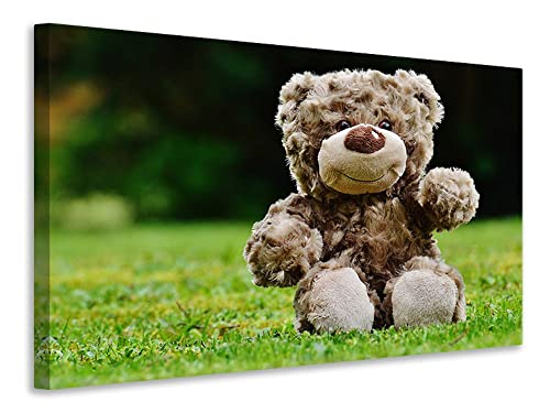 Leinwandbild Happy Teddybär, Maße:90x60cm von myangels