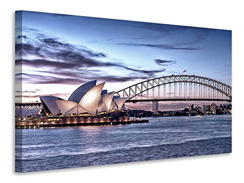Leinwandbild Skyline Sydney Opera House, Maße:90x60cm von myangels