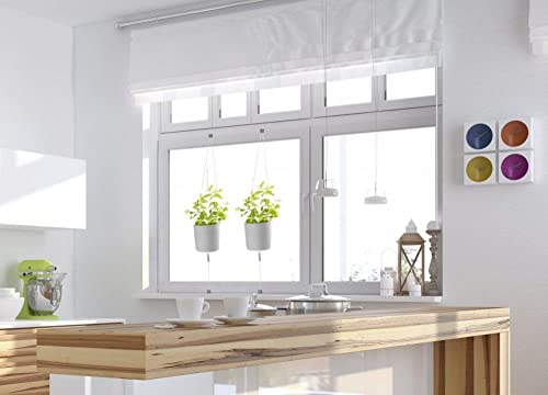 myangels Kräuter-Topf 2 Stück weiß Blumentopf Weiss zum Einhängen am Fenster-Rahmen von myangels