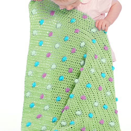 myboshi Häkelset Babydecke Pünktchen für Anfänger, inkl. No.2 Wolle, Nadel und Anleitung, für Babys und Amigurumi, Häkelpaket, 85% Baumwolle, 15% Kapok Grün, mit Häkelnadel von myboshi