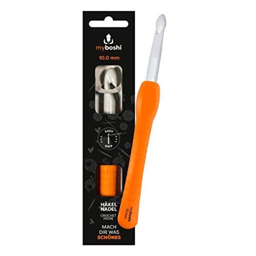 myboshi Häkelnadel mit ergonomischem Easy-Grip-Griff, in 12 verschiedenen Stärken, für ermüdende oder schmerzende Hände, Grau, 10mm myboshi Häkelnadel mit ergonomischem Easy-Grip-Griff, in 12 verschiedenen Stärken, für ermüdende oder schmerzende Hände, Grau, 10mm von myboshi