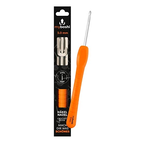 myboshi Häkelnadel mit ergonomischem Easy-Grip-Griff, in 12 verschiedenen Stärken, für ermüdende oder schmerzende Hände, Grau, 3mm myboshi Häkelnadel mit ergonomischem Easy-Grip-Griff, in 12 verschiedenen Stärken, für ermüdende oder schmerzende Hände, Grau, 3mm von myboshi