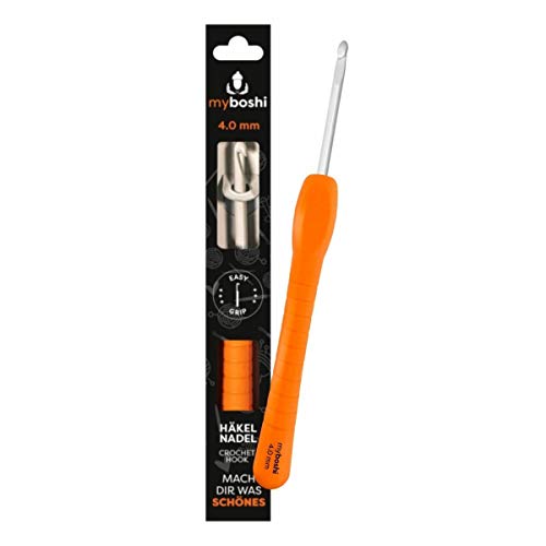 myboshi Häkelnadel mit ergonomischem Easy-Grip-Griff, in 12 verschiedenen Stärken, für ermüdende oder schmerzende Hände, Grau, 4mm myboshi Häkelnadel mit ergonomischem Easy-Grip-Griff, in 12 verschiedenen Stärken, für ermüdende oder schmerzende Hände, Grau, 4mm von myboshi