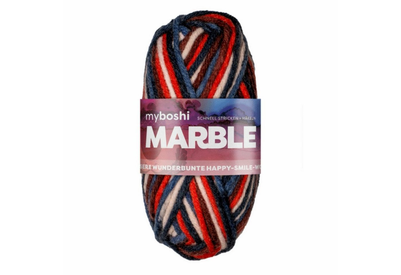 myboshi Marble Wolle, Multicolor Häkelwolle, 55 m (1-St., Marble Wolle Original Multicolor), Farbverlauf von myboshi