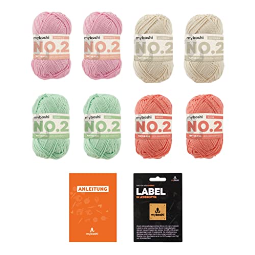 myboshi Rose and Cream Wollpaket, No.2 Wolle, Anleitung, geeignet für Babysachen und Mützen, 8 Knäuel x 50g, Lauflänge 100m Rose and Cream, 8 Knäuel + 1 Anleitung myboshi Rose and Cream Wollpaket, No.2 Wolle, Anleitung, geeignet für Babysachen und Mützen, 8 Knäuel x 50g, Lauflänge 100m Rose and Cream, 8 Knäuel + 1 Anleitung von myboshi