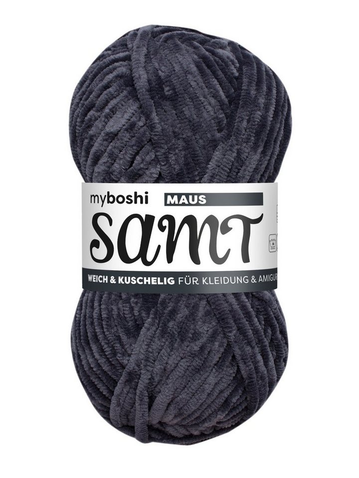 myboshi Samt Wolle, Chenille Garn Häkelwolle, 100 m (1-St., Samt Wolle Original Chenille Garn), Uni von myboshi