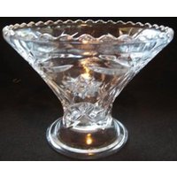 Punch Bowl-Sockel/Kerzenständer, Sternfächer, Gepresstes Glas, Sternfächermuster, Klares Anker-Hocking - Eignet Sich Auch Hervorragend Als von myclosetshelf