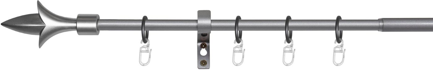 Gardinenstange lance, mydeco, Ø 16 mm, 1-läufig, ausziehbar, verschraubt, Aluminium von mydeco