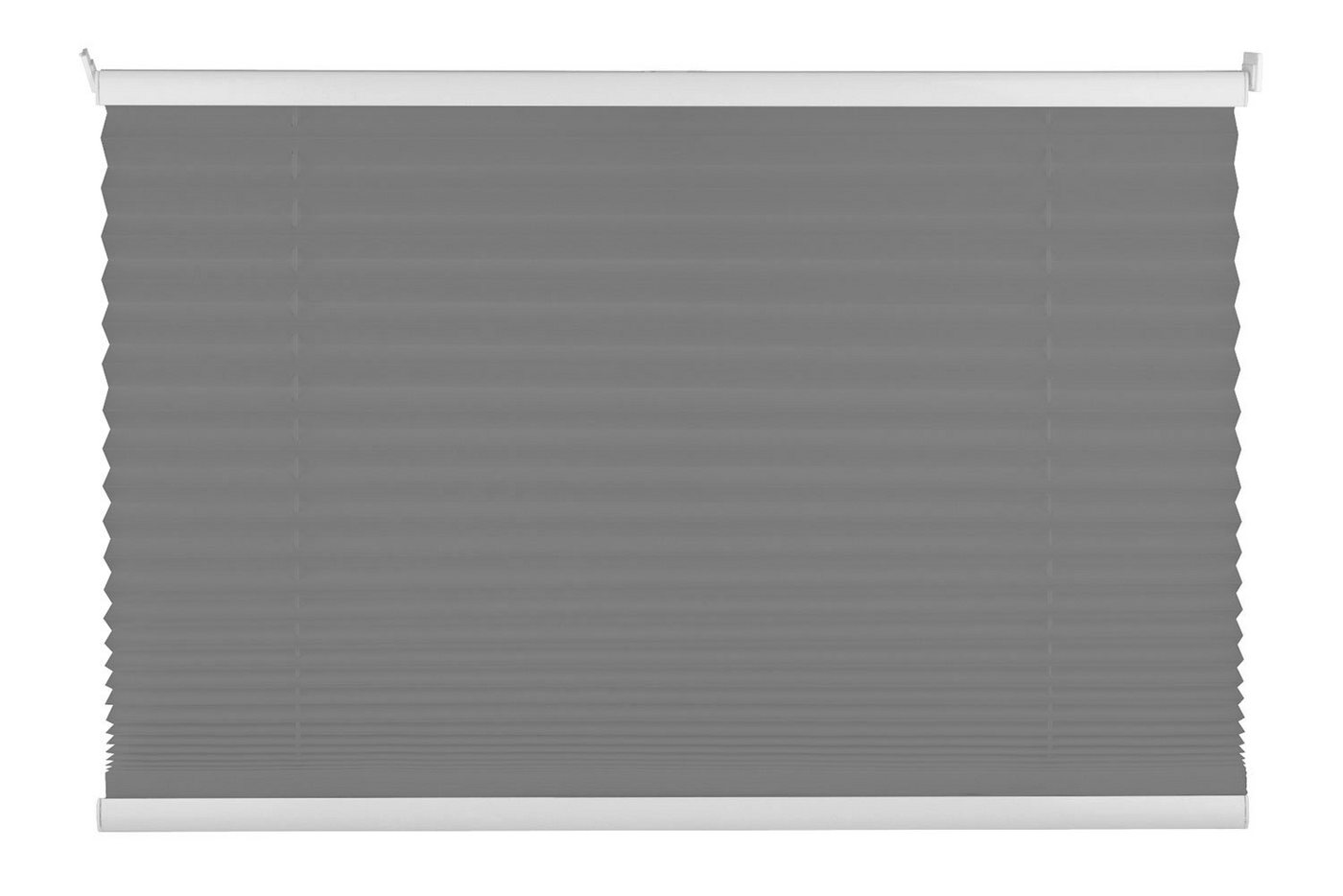 mydeco Plissee FREE, Plissee, Hellgrau, B 80 x H 130 cm, blickdicht, ohne Bohren, Klemmfix, Polyester von mydeco