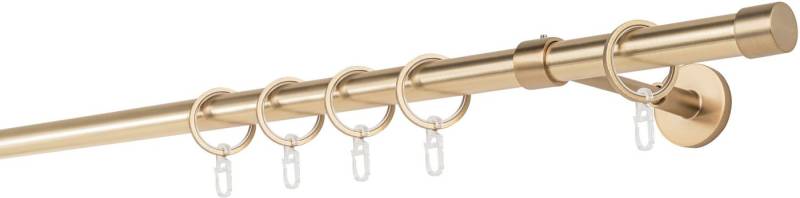 mydeco Gardinenstange 20mm Cap Wandträger 14 cm, 1-läufig, Fixmaß, verschraubt, Aluminium von mydeco