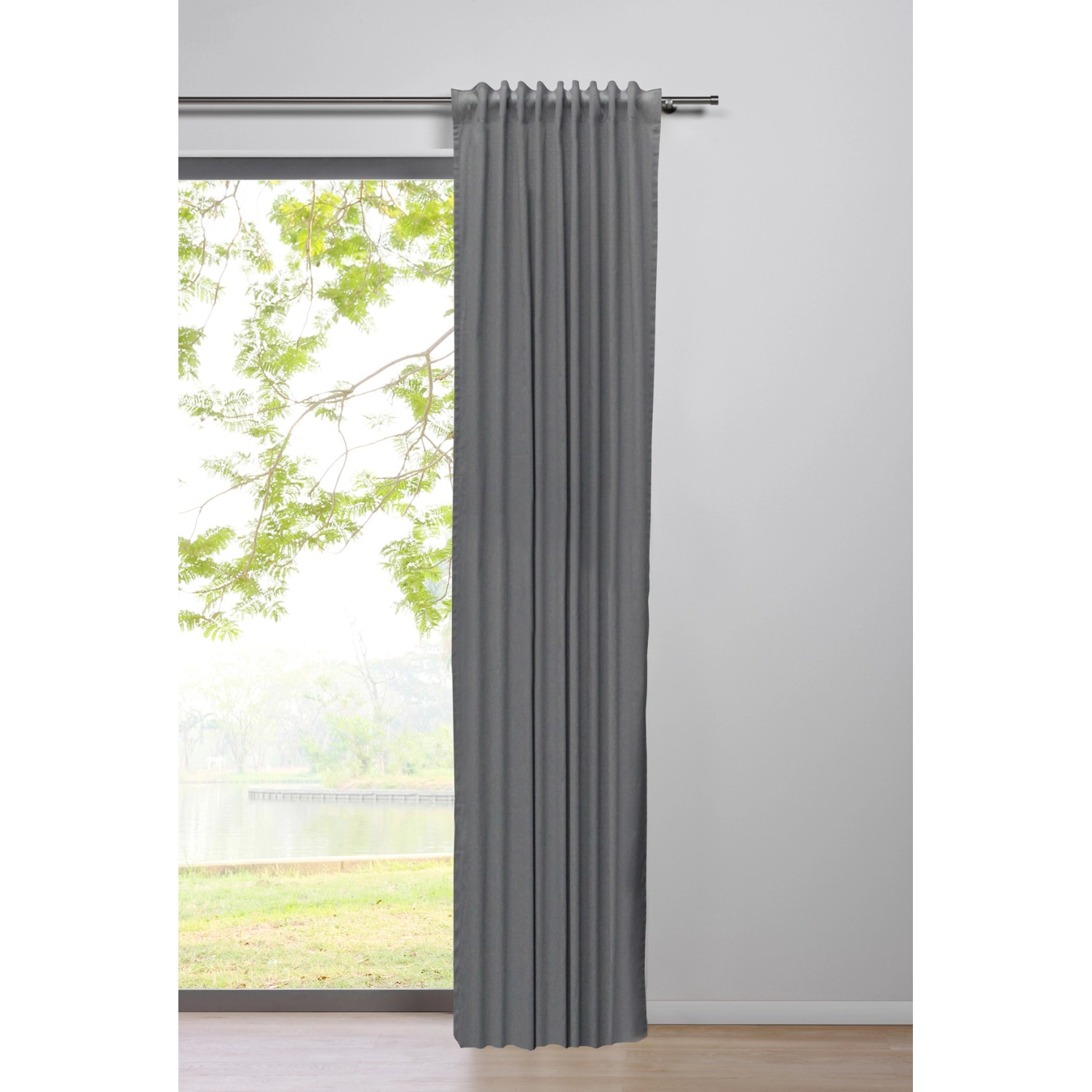 mydeco Schlaufenschal Leinen Grau 300 cm x 135 cm von mydeco