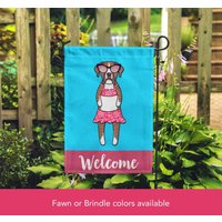 Boxer Garten Flagge | Mädchen - Doppelseitiges Einzigartiges Geschenk Hund Mädchen Sonnen Rehkitz Oder Brindle von mydogismycopilot