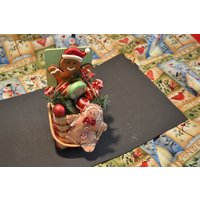Handgemachter Dekorativer Weidenkorb Für Weihnachtslebkuchen von myfamilyquilts