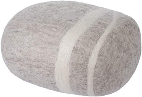 Béla - Filz Kieselstein, Meditationskissen, Yogakissen, Dekokissen, Pouf, beige rund - Größe L von myfelt