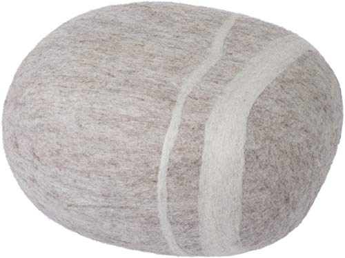 Béla - Filz Kieselstein, Meditationskissen, Yogakissen, Dekokissen, Pouf, beige rund - Größe M von myfelt