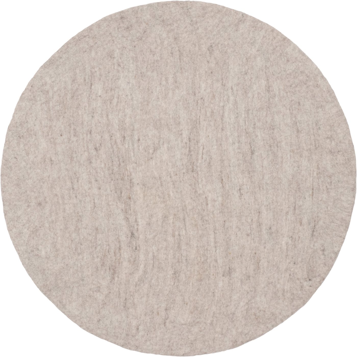 Wollteppich Béla Filzteppich, myfelt, 100% reiner Schurwolle, beige-meliert, rund von myfelt