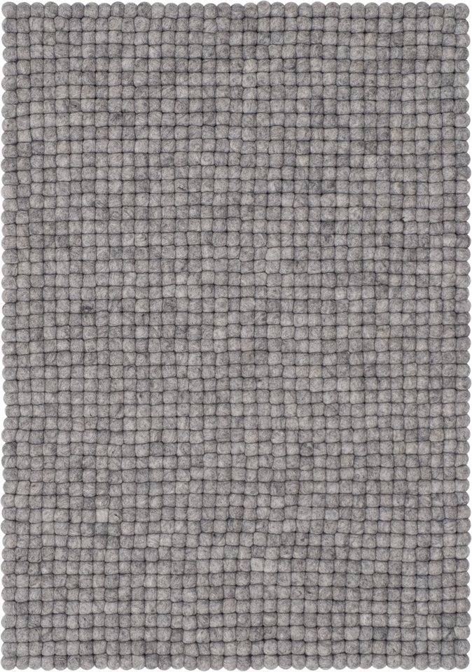 myfelt Wollteppich Carl Filzkugelteppich rechteckig von myfelt