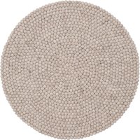 myfelt - Béla Filzkugelteppich, Ø 90 cm, beige von myfelt