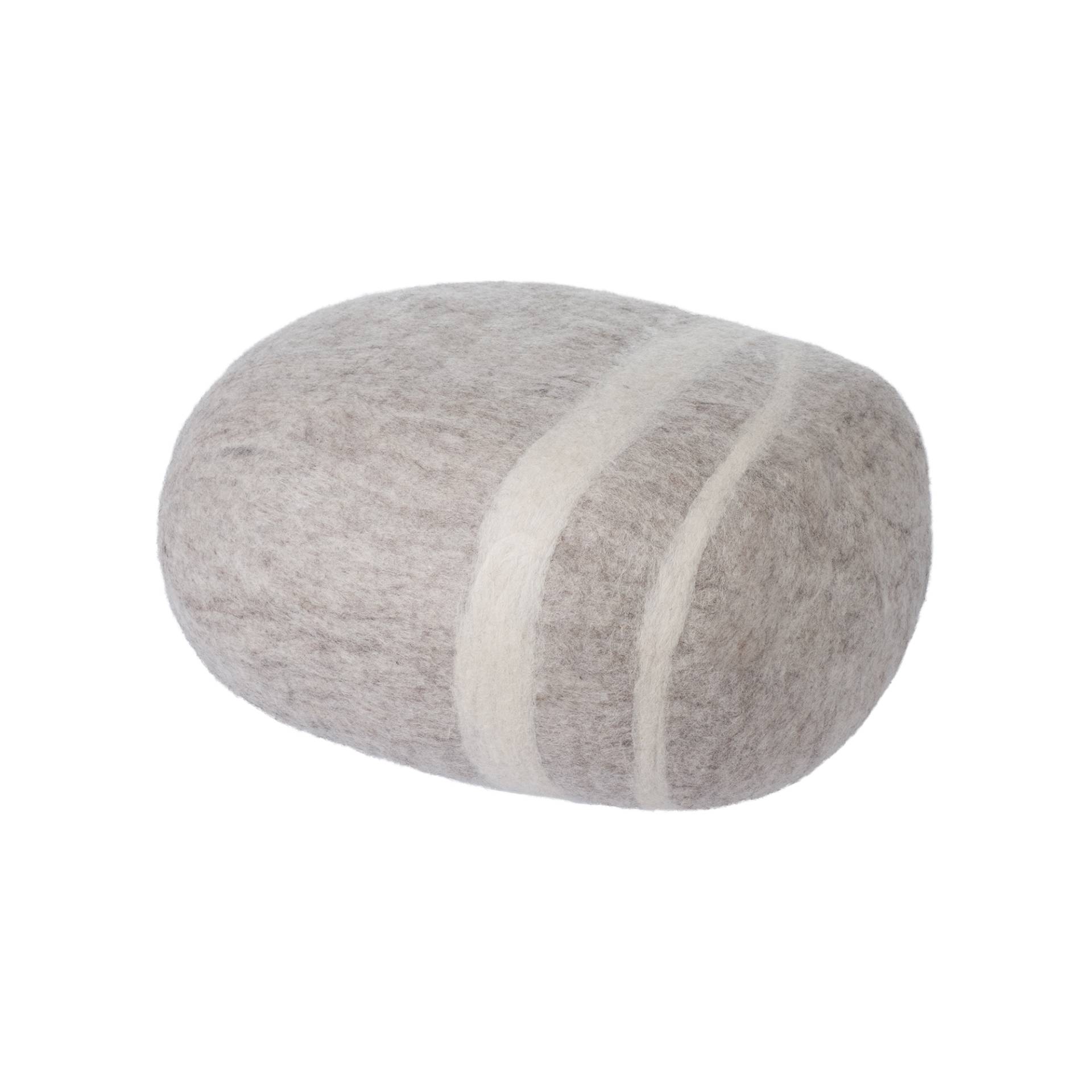 myfelt - Béla Kieselstein Pouf L - beige meliert /LxBxH 50x40x26cm von myfelt