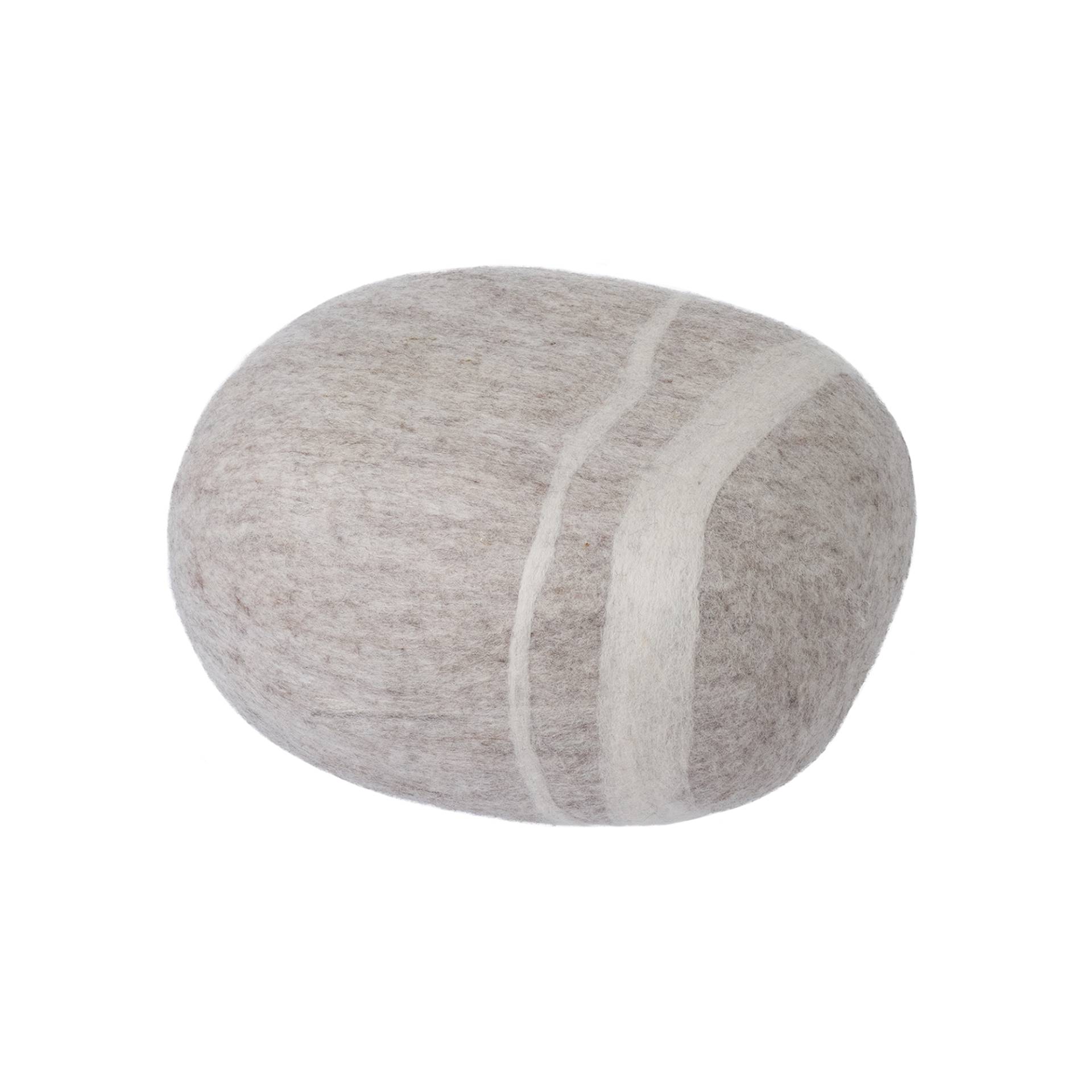 myfelt - Béla Kieselstein Pouf M - beige meliert /LxBxH 40x32x21cm von myfelt