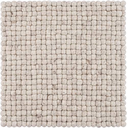 myfelt Filzkugel Sitzauflage Stuhlauflage - Béla - 36x36 cm, beige von myfelt