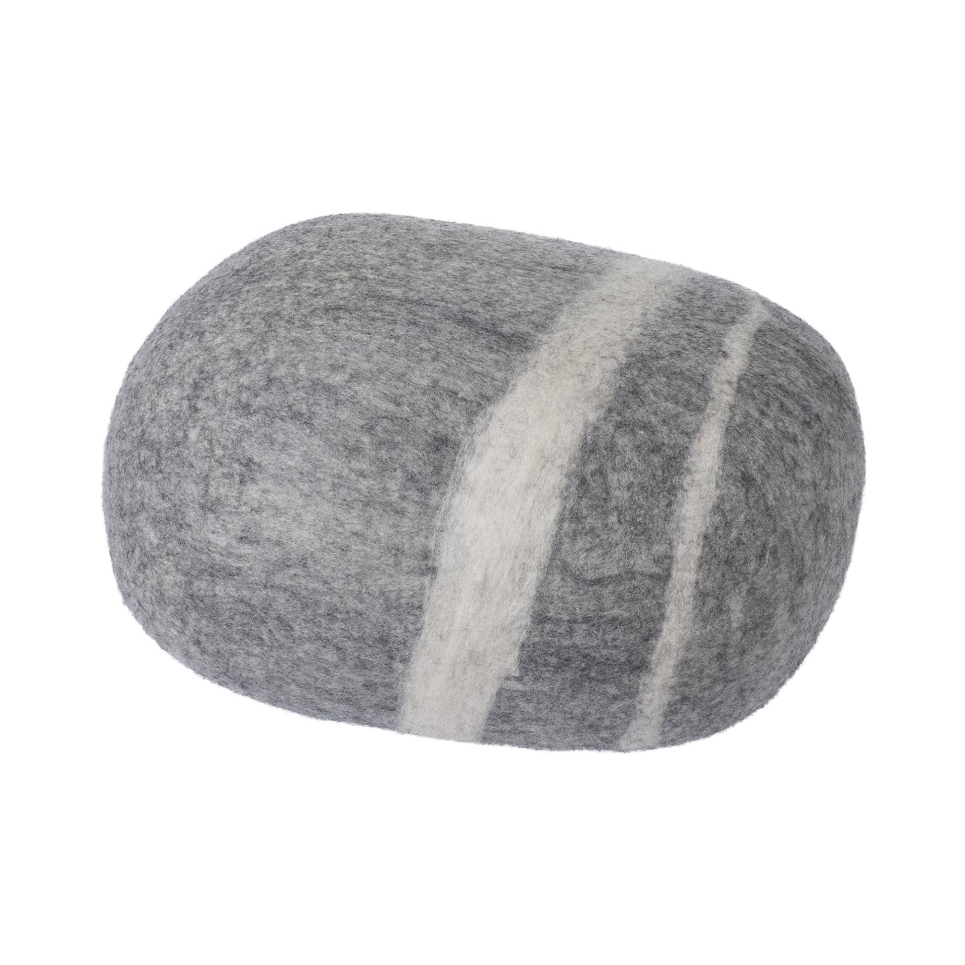 myfelt - Carl Kieselstein Pouf XXL - grau meliert/LxBxH 70x56x36cm von myfelt