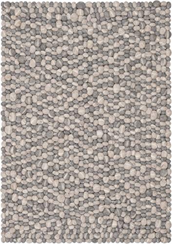 myfelt Ernie Filzkugelteppich — 180x260cm, rechteckig — Steinoptik hell von myfelt