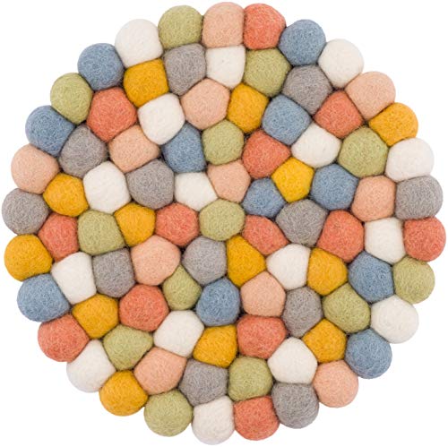 myfelt Filzkugel Topfuntersetzer - Liese - Ø 20 cm, bunt von myfelt