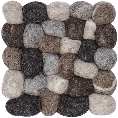 myfelt Filzkugel Untersetzer - Hardy - 9x9 cm, grau von myfelt