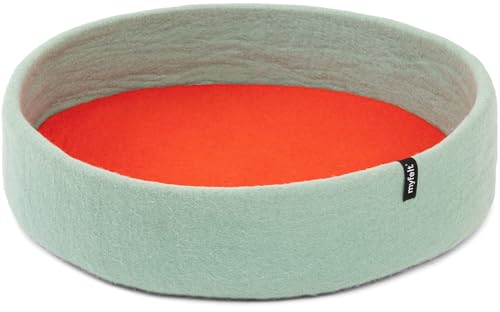 myfelt Fine Schurwolle-Hundekorb, Türkis mit rotorangem Inlay, 60 x 16 cm myfelt Fine Schurwolle-Hundekorb, Türkis mit rotorangem Inlay, 60 x 16 cm von myfelt