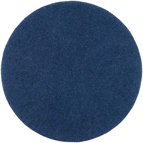 myfelt Flache Filz Sitzauflage, Filz Stuhlauflage - Alva - rund, Ø 36 cm, Dunkelblau von myfelt