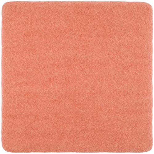 myfelt Flache Filz Sitzauflage, Filz Stuhlauflage - Lea - quadratisch, 36x36 cm, Lachsfarben von myfelt