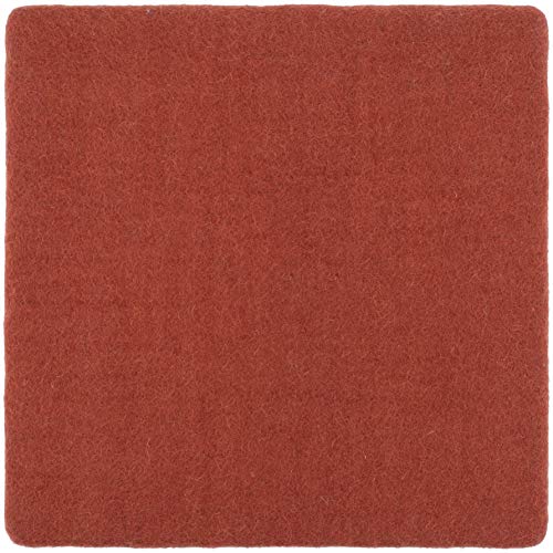 myfelt Flache Filz Sitzauflage, Filz Stuhlauflage - Lora - quadratisch, 36x36 cm, Rostrot von myfelt