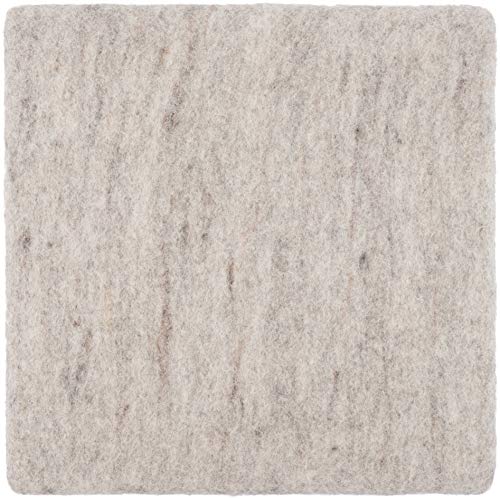 myfelt Flache Filz-Sitzauflage/Stuhlauflage - Béla - quadratisch, 36x36 cm, Beige von myfelt