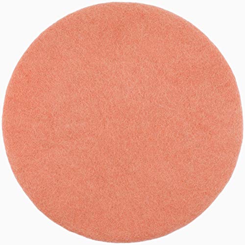 myfelt Flache Filz Sitzauflage, Filz Stuhlauflage - Lea - rund, Ø 36 cm, Lachsfarben von myfelt